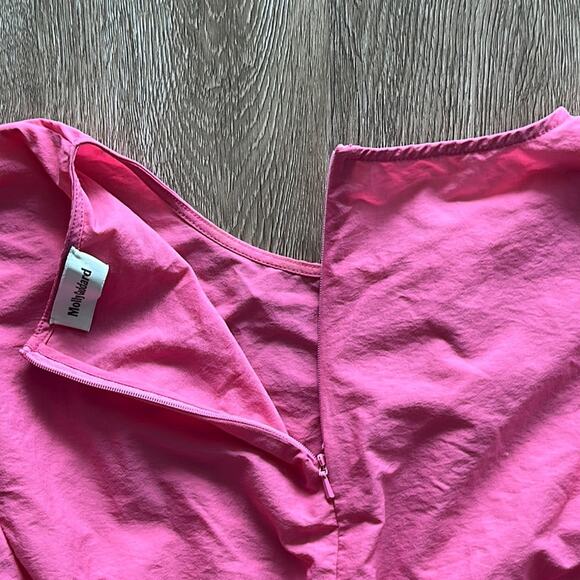 MOLLY GODDARD Tiffany Shirred Puff Sleeve Mini Dress Pink Size 4 - Picture 6 of 7